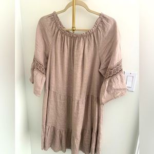 Terzo Millennio tan linen dress size Medium